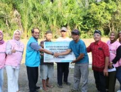 PLN Indonesia Power Pangkalan Susu Bantu Pembangunan Jalan Pemakaman