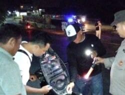 Ciptakan Suasana Kondusif, Polsek Na IX-X Gelar Patroli Blue Light