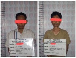 Polsek Bilah Hilir Polres Labuhanbatu Tangkap 2 Pelaku Narkoba