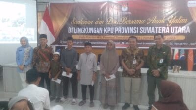 KPU Sumut dan KPU Kabupaten/Kota Serentak Santuni Anak Yatim