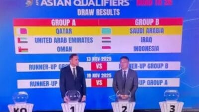 Round 4 Kualifikasi Piala Dunia: Indonesia Segrup dengan Saudi dan Irak