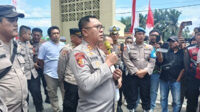 Mahasiswa Gelar Aksi di Kantor Polres Palas, Desak Tuntaskan Kasus Penganiayaan Anak di Bawah Umur
