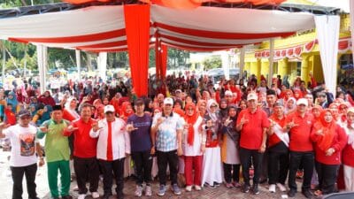 Kakanwil Kemenag Sumut dan Ribuan Umat Kabupaten Langkat Ikuti Jalan Sehat Kerukunan