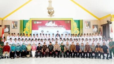 58 Paskibraka Dikukuhkan Bupati Langkat, AKBP David: Tumbuhkan Jiwa Nasionalisme