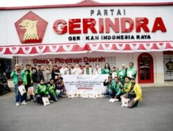 DPD Gerindra Sumut Silaturahmi Bersama Komunitas Ojol, Bagikan 1.000 Paket Beras dan Sampaikan Duka Cita