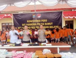 Polda Sumut dan Polres Pelabuhan Belawan Ungkap 28 Kg Sabu dengan 279 Tersangka 