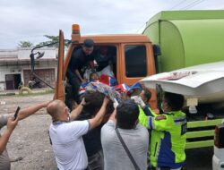 Polres Labuhanbatu Evakuasi Sopir Warga Aceh Meninggal Dalam Truk Tangki