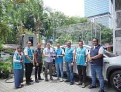 Momentum Hari Pelanggan Nasional, GM PLN UID Sumut Sambangi SPKLU Cambridge Hotel Medan