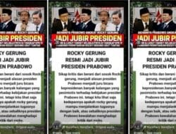 Geger Rocky Gerung Jadi Jubir Presiden Prabowo, Hoak