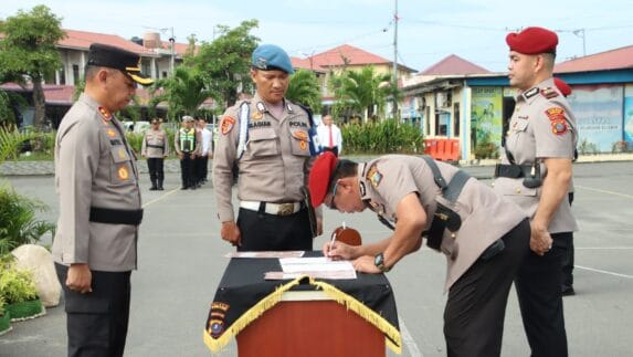Polres Pelabuhan Belawan Gelar Sertijab 3 Kasat