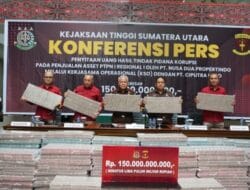 Kejati Sumut Pamerkan Duit Sitaan Rp150 Miliar Kasus Penjualan Aset Eks PTPN I