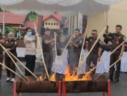 Musnahkan 56 Barang Bukti dari 14 Perkara, Kejari Beri Apresiasi ke Polres Abdya