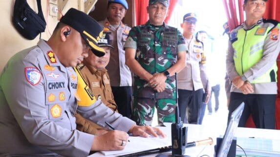 Kapolres Labuhanbatu dan Forkopimda Cek Pos Pengamanan Natal dan Tahun Baru