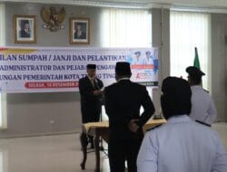 Lantik 100 Pejabat di Tebingtinggi, Sekdako: Rakyat Butuh Pelayanan Prima