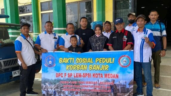 DPC FSP LEM SPSI Medan Bakti Sosial Peduli Korban Banjir Aceh Tamiang