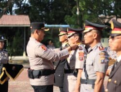 Kapolres Langkat Pimpin Sertijab Kabag, Kasat, Kapolsek hingga Purna Bakti Polri