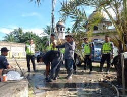 Satlantas Polres Aceh Selatan Hadirkan Sumur Bor untuk Warga Trumon Tengah