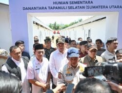 Gubsu Dampingi Mendagri Resmikan Huntara dan Penyerahan Bantuan Dana Tunggu Hunian di Tapsel