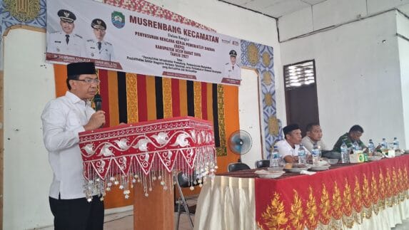 Asisten II Setdakab Abdya Buka Musrenbang RKPD 2027 di Susoh, Camat Minta Warga Kawal Perbup Peukong Agama