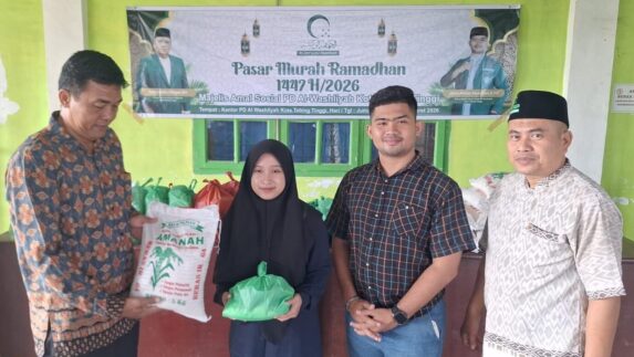 Majelis Amal Sosial PD Al Washliyah Tebing Tinggi Gelar Pasar Murah Sambut Idul Fitri