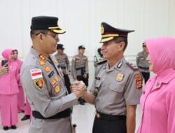Kapolres Aceh Selatan Pimpin Upacara Laporan Kenaikan Pangkat Pengabdian Personel Polri