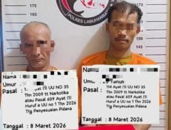 Polres Labuhanbatu Amankan 2 Pengedar Sabu dari Dusun Siluman A