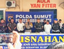 Polres Labuhanbatu Musnahkan Sabu dan Puluhan Ribu Butir Ekstasi
