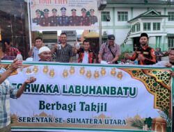 Forwaka Labuhanbatu Bagikan 700 Bungkus Takjil ke Warga