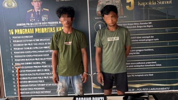 Polsek Bilah Hilir Bekuk 2 Pelaku Curas, Kerugian Rp64 Juta