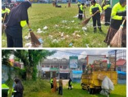 Jelang HUT ke-24 Abdya, DLH Bersih-Bersih Lapangan dan Lokasi Kegiatan Lomba