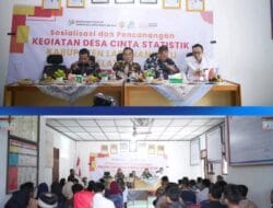 Wabup Labusel Launching Desa Cinta Statistik di Teluk Panji IV Kampung Rakyat
