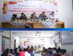 Wabup Labusel Launching Desa Cinta Statistik di Teluk Panji IV Kampung Rakyat