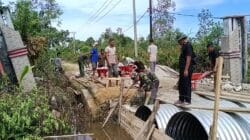 Masuk Tahap Pengecoran, Pembangunan Jembatan Aramco di Pasi Rasian Kian Dikebut