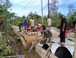 Masuk Tahap Pengecoran, Pembangunan Jembatan Aramco di Pasi Rasian Kian Dikebut