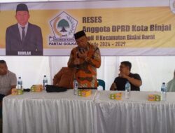 Reses DPRD Kota Binjai, Politisi Golkar Fokus Isu Kesehatan, Upah Minimum, Penerangan dan Banjir