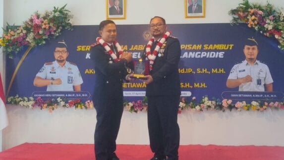 Asisten III Setdakab Hadiri Pisah Sambut Kalapas Kelas IIB Blangpidie, Heru: Promosi Ke Lapas Kelas IIA Banda Aceh