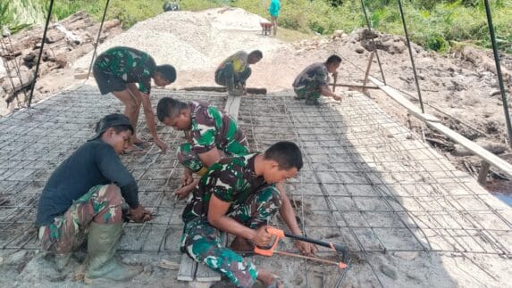 Digas, Jembatan Aramco Rampung di Dua Titik, TNI AD Lanjut ke Lokasi Berikutnya