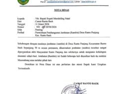 Jeritan Warga Ranto Panjang Didengar, Camat Rantobaek Terbitkan Nota Dinas Mendesak