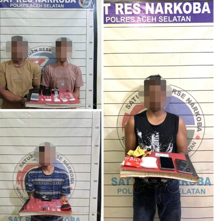 Satresnarkoba Polres Aceh Selatan Ungkap Tiga Kasus Narkotika dalam Semalam