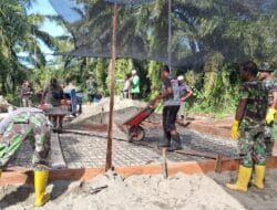 Dari Gotongroyong Lahir Harapan, TNI dan Warga Bangun Jembatan Aramco di Aceh Selatan