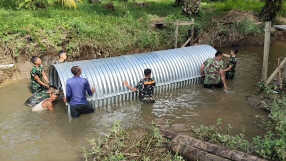 TNI AD Bergerak Nyata, Kodim 0107/Aceh Selatan Lanjutkan Pembangunan Aramco