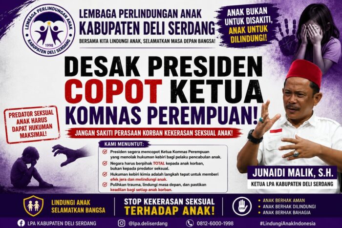 LPA Deli Serdang Desak Presiden Copot Ketua Komnas Perempuan