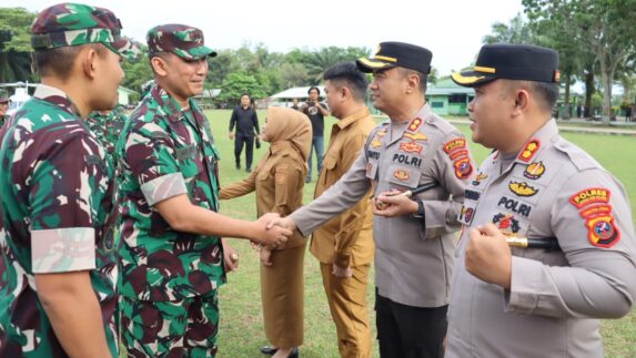 Pangdam I/BB Mayjend TNI Hendy Antariksa Kunker ke Wilkum Polres Labuhanbatu