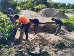 Respons Harapan Warga, Kodim 0107/Aceh Selatan Bangun Kembali Jembatan Pasi Kuala Asahan yang Rusak