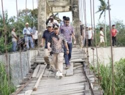 Dua Jembatan Rusak akibat Bencana Tahun 2023 Lalu di Palas Dibangun Tahun ini