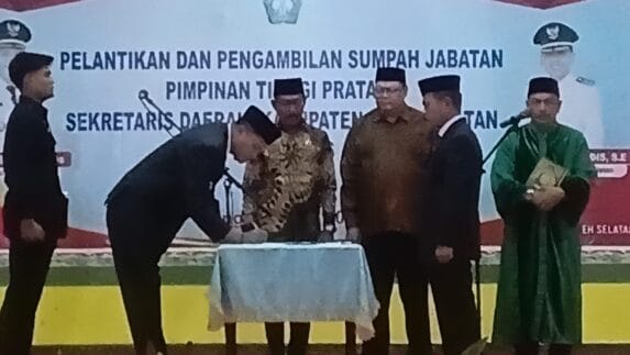 Bupati: Pelantikan Sekda Definitif Menuju Aceh Selatan Maju, Produktif dan Madani