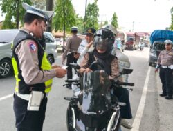 Satlantas Polres Langkat Gelar Razia Opsen PKB dan BBNKB, Belasan Rodadua Kena Tilang