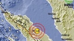 Gempa Bumi Tektonik M3.0 Dirasakan di Kota Medan