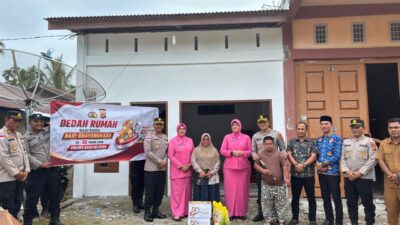 Sambut Hari Bhayangkara ke 80, Kapolres Aceh Selatan Serahkan Bantuan Bedah Rumah di Kluet Utara,