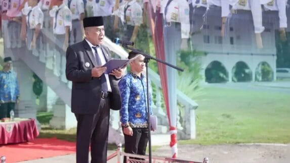Wabup Labusel Pimpin Upacara Hari Lahir Pancasila di Halaman Kantor Bupati Labuhanbatu Selatan